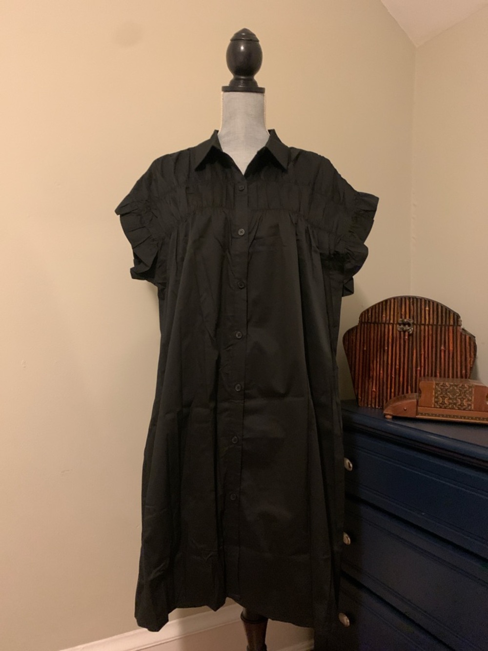 NWT Anrabess Button-Front Short Sleeve Shirt Dress XXL